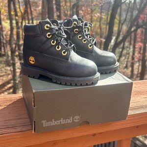 Toddler Timberland Boots with Gold Accents